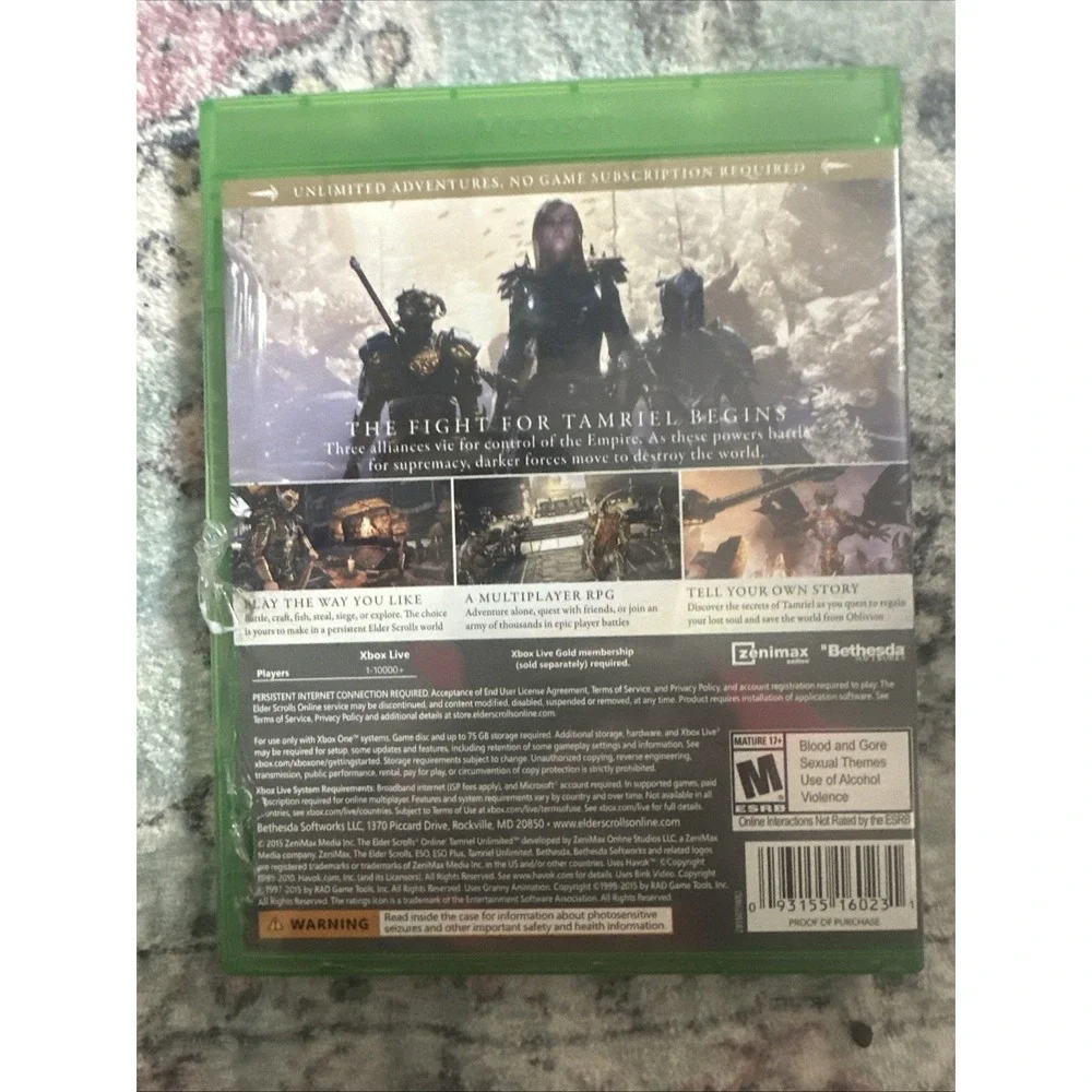 NEW Sealed The Elder Scrolls Online Tamriel Unlimited for XBOX ONE #V37